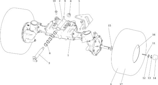 Picture of Assale anteriore EF 106/24 KH 4X4 (K2400AVD V-twin - EURO5) Cat. 2019 Trattorino