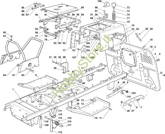 Picture of Telaio OM 102C/15,5M Cat.2007 Trattorino