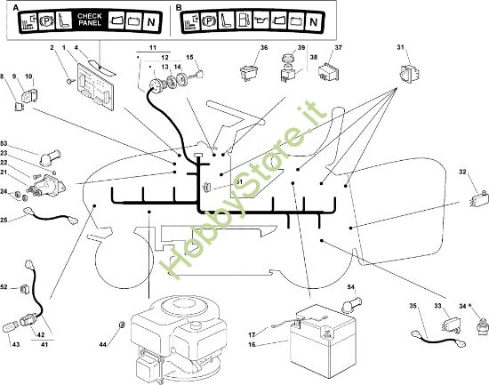 Picture of Parti elettriche OM 102C/15,5M Cat.2007 Trattorino