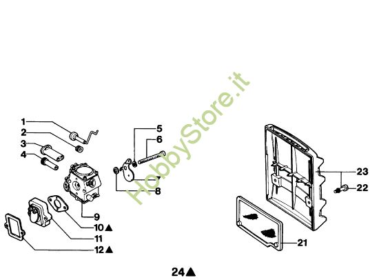 Picture of Filtro aria e carburatore 935 X Motosega