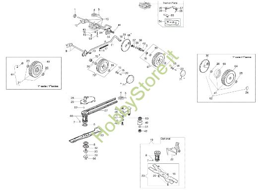Picture of Gruppo assale (Da Marzo '13) LUX 55 TBI Rasaerba