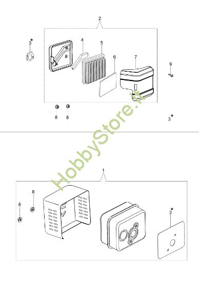 Picture of Filtro aria e marmitta G 48 PK (K40) Rasaerba