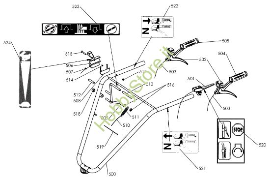 Picture of Impugnatura (fino a 2011) WB 52 VBR6 Sfalciatutto