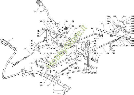 Picture of Comando freno e comando cambio OM 72C/12,5H Cat.2008 Trattorino