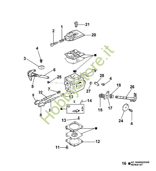 Picture of Carburatore WT-536, WT-562 940 Motosega