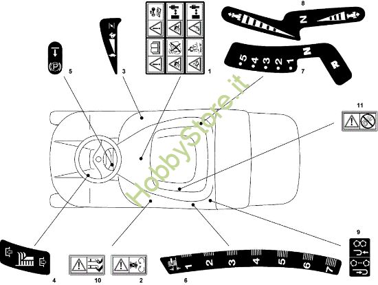 Picture of Etichette (1/2) OM 72C/12,5M Cat.2008 Trattorino