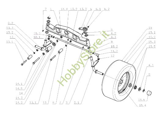 Picture of Assale anteriore OM 105J/17,5H Cat.2008 Trattorino