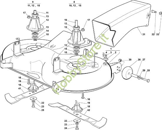 Picture of Piatto di taglio (2) OM 102C/18,5H Cat.2008 Trattorino