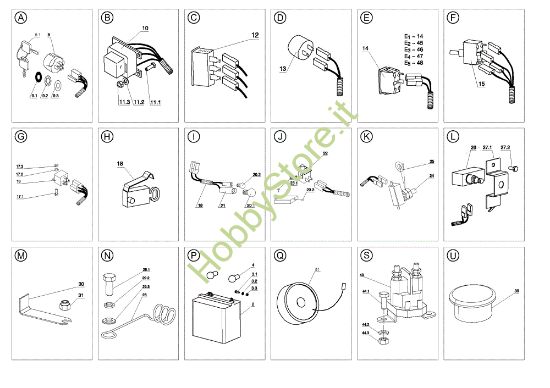 Picture of Parti elettriche OM 105J/18H Cat.2008 Trattorino