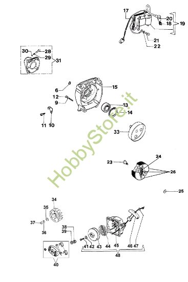Picture of Avviamento e frizione 433 BP Decespugliatore