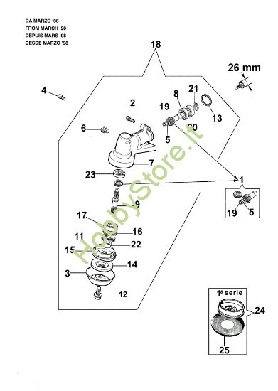 Picture of Scatola ingranaggi dal 03/98 433 BP Decespugliatore