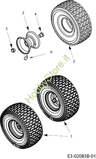 Picture of Ruote anteriori POLO 97/13,5 T Cat.2008 Trattorino