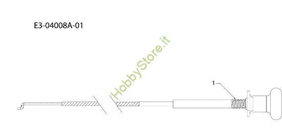 Picture of Cavo bowden POLO 95/11,5 T France Cat.2008 Trattorino (solo per il mercato francese)