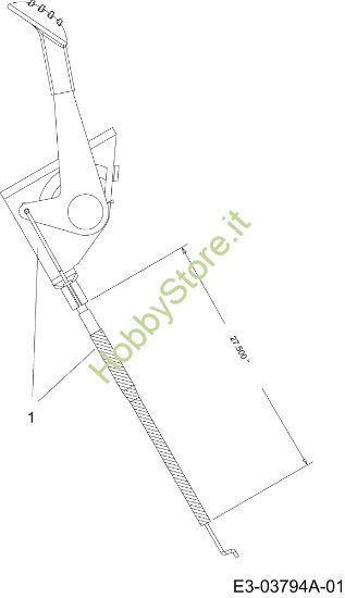 Picture of Cavo acceleratore POLO 108/17 H France Cat.2008 Trattorino (solo per il mercato francese)