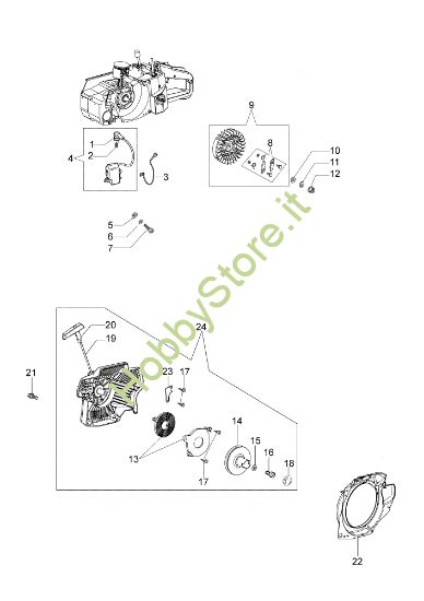 Picture of Avviamento completo GS 820 Motosega