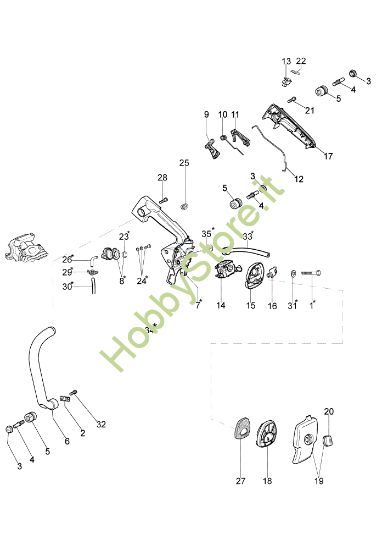 Picture of Impugnatura e filtro aria GS 260 Motosega