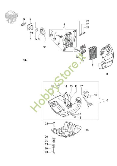 Picture of Serbatoio e filtro aria BC 380 T Decespugliatore