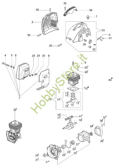 Picture of Motore BCF 420 (Euro1 / Euro2) Decespugliatore