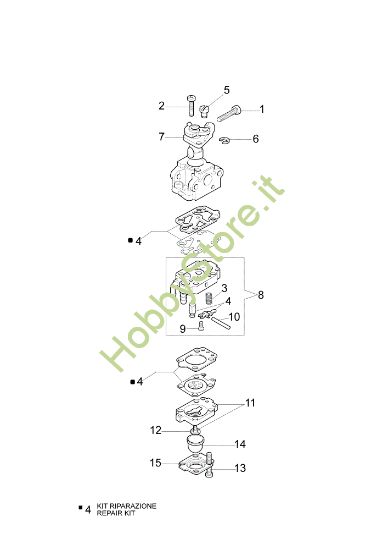 Picture of Carburatore WYL-245 OS 255 Scuotitore a pettine