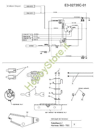 Picture of Schema elettrico (1/2) TORNADO 108/20 H Trattorino
