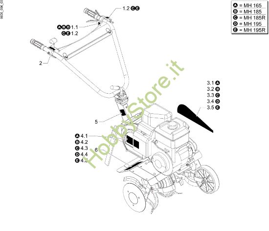 Picture of Targhetta MH 165 Motozappa