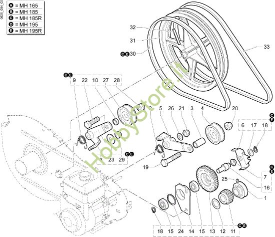 Picture of Ingranaggi MH 185 Motozappa