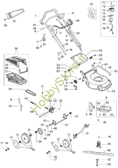 Picture of Esploso G 48 TBXE COMFORT Rasaerba