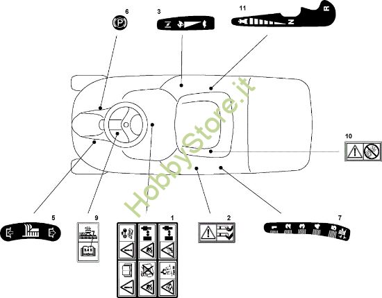 Picture of Etichette (1/2) OM 63C/6,5V Cat.2009 Trattorino