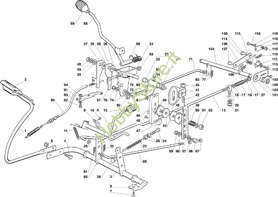 Picture of Comando freno e comando cambio OM 72C/12,5H Cat.2009 Trattorino