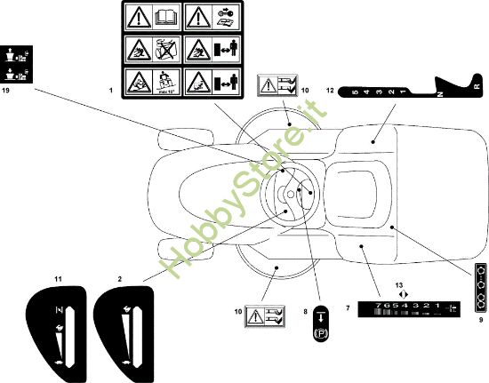 Picture of Etichette (1/2) OM 102C/16,5M Cat.2009 Trattorino