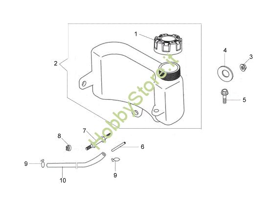 Picture of Serbatoio e coperchio MAX 53 TK (K800) Rasaerba