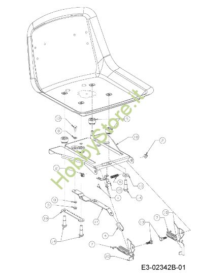 Picture of Supporto sedile KROSSER PLUS 105/17,5 H Trattorino