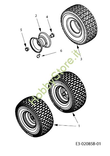 Picture of Ruote anteriori KROSSER PLUS 105/22 H Trattorino