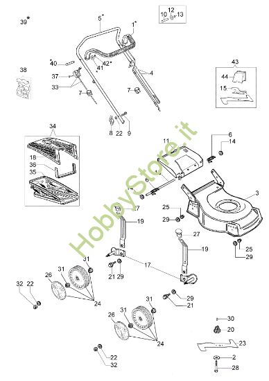 Picture of Esploso completo G 53 PBX COMFORT Rasaerba