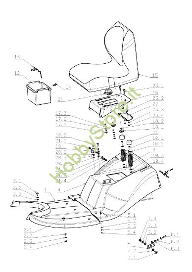 Picture of Cofano (1/3) OM 105JH/16H Cat.2009 Trattorino (solo per il mercato tedesco)