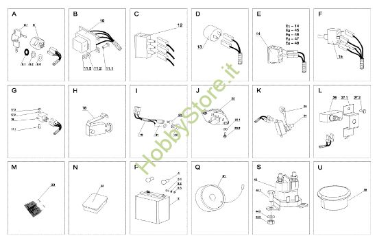 Picture of Parti elettriche (2/2) OM 105J/18H Cat.2009 Trattorino