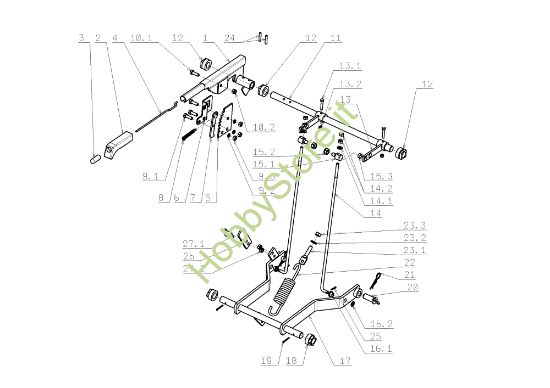 Picture of Regolazione piatto di taglio OM 105J/22 Intek Cat.2009 Trattorino (solo per il mercato tedesco)