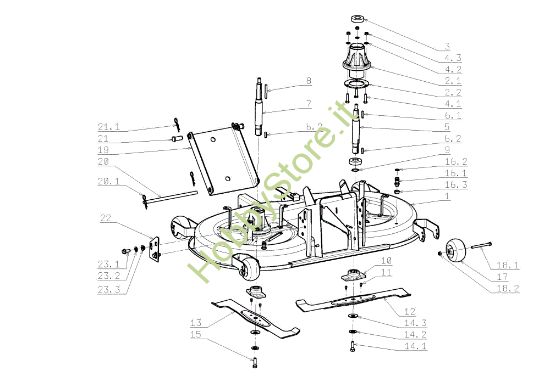 Picture of Piatto di taglio (1/3) OM 105J/23H Cat.2009 Trattorino (solo per il mercato tedesco)