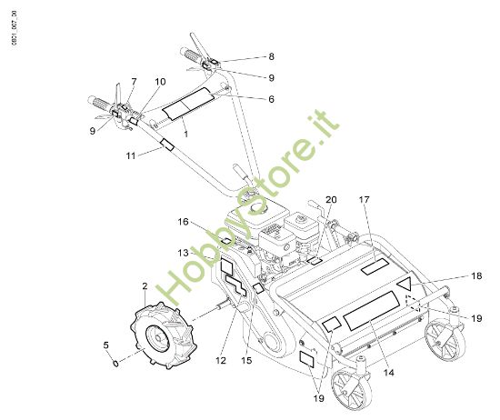 Picture of Ruota motrice - Kit targhette WB 55 H 6,5 Trinciasarmenti