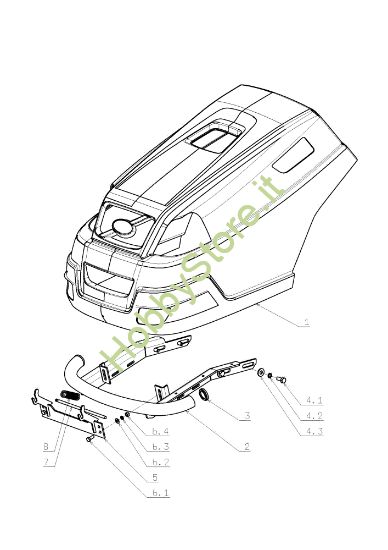 Picture of Cofano (3/3) EF 105J/23H Cat.2009 Trattorino (solo per il mercato tedesco)