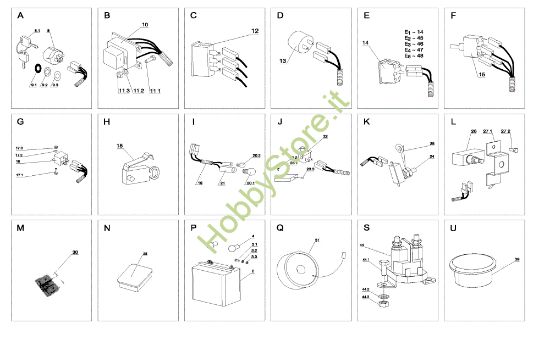 Picture of Parti elettriche (2/2) EF 105J/23H Cat.2009 Trattorino (solo per il mercato tedesco)