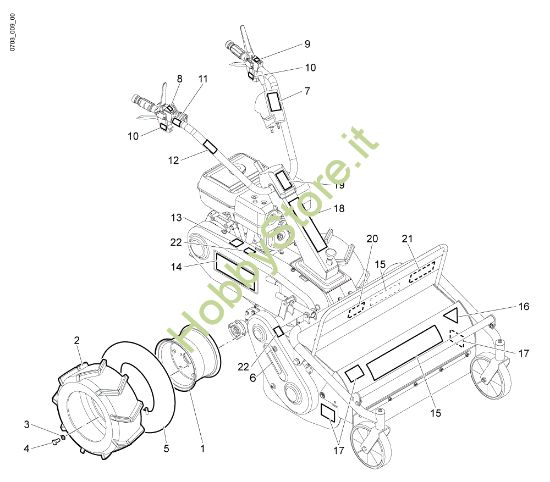 Picture of Ruota motrice - Kit targhette DR 80 KR 11 Trinciasamenti