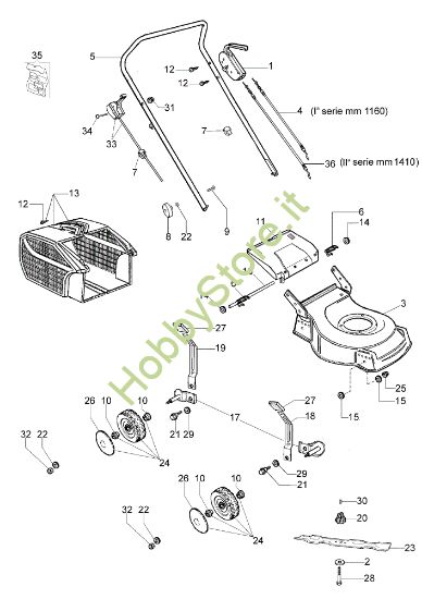 Picture of Esploso LR 44 PK (K500) Rasaerba