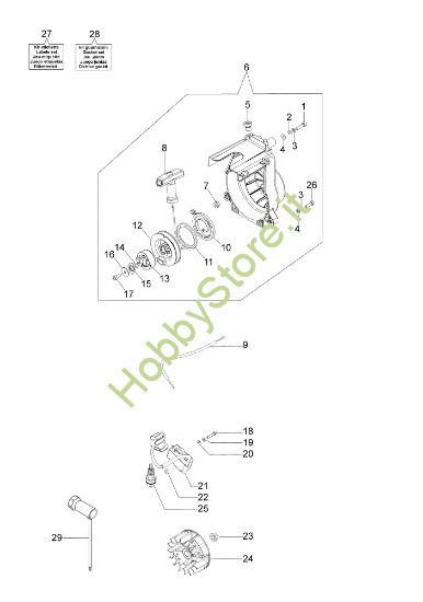 Picture of Gruppo avviamento MP 3000 (Euro 2) Motopompa