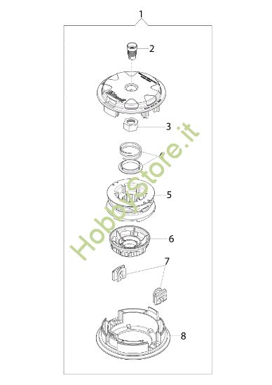 Picture of Esploso (Testina Load&Go Ø130) STARK 3800 S (Euro 2) Decespugliatore