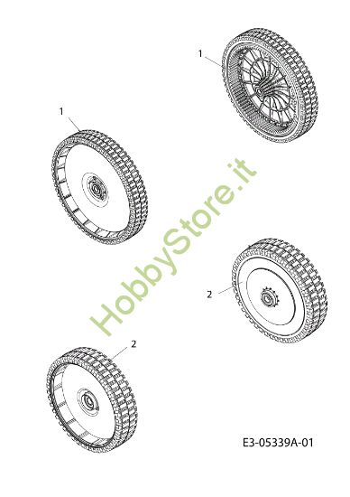 Picture of Ruote LR 55 VBX 4-IN-1 Cat. 2010 Rasaerba