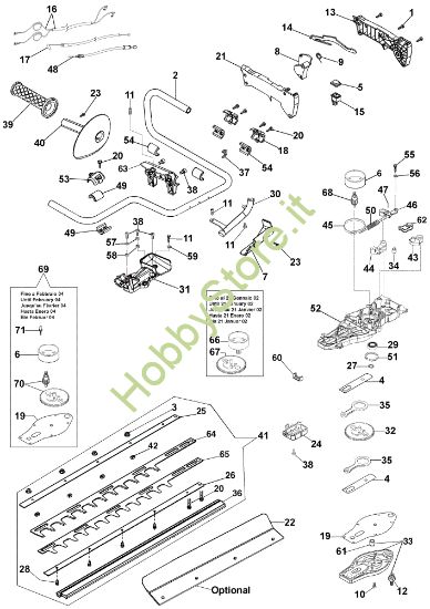Picture of Gruppo lame TS 327 S Tagliasiepi