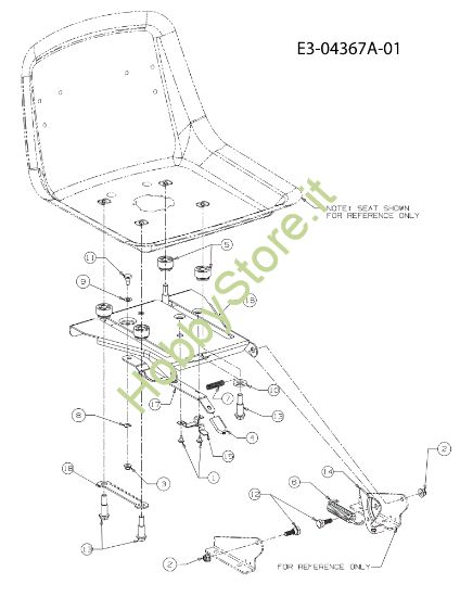 Picture of Supporto sedile STORM 108/20 H Cat.2010 Trattorino