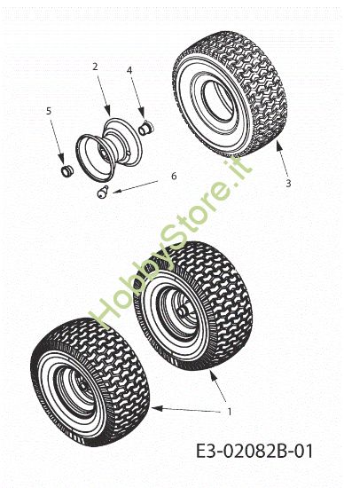 Picture of Ruote anteriori KOMMAND 80/12,5 T Cat. 2010 Trattorino