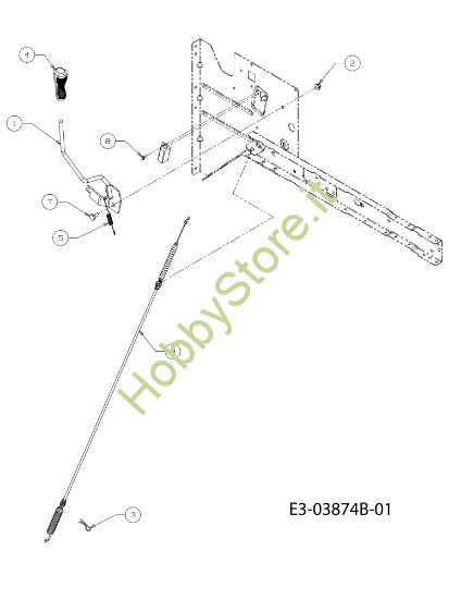 Picture of Leva innesto lame KOMMAND 92/15,5 T Cat. 2010 Trattorino